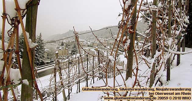 Glhweinwanderung Silvesterwanderung Neujahrswanderung bei Oberwesel am Mittelrhein