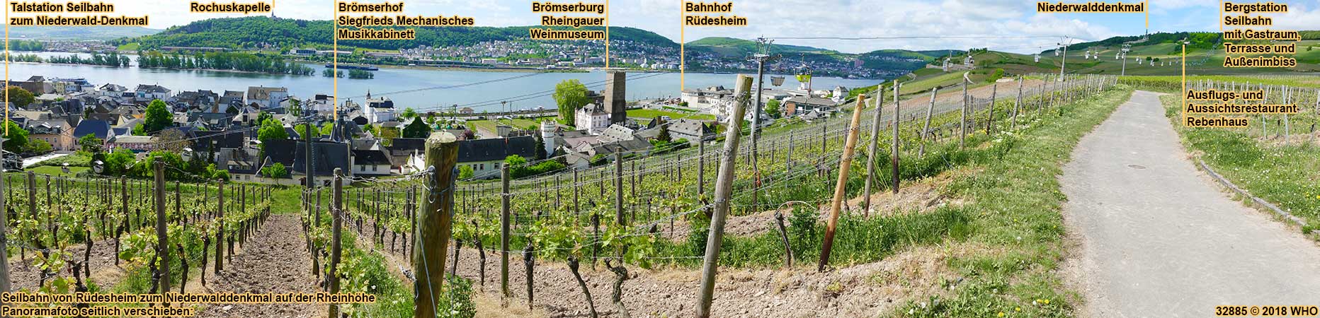 Seilbahn von Rdesheim zum Niederwalddenkmal auf der Rheinhhe